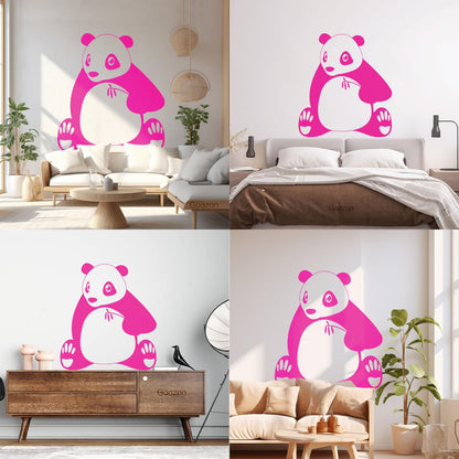 Engraving Stickers Cute Panda Animal S Wall Beautification