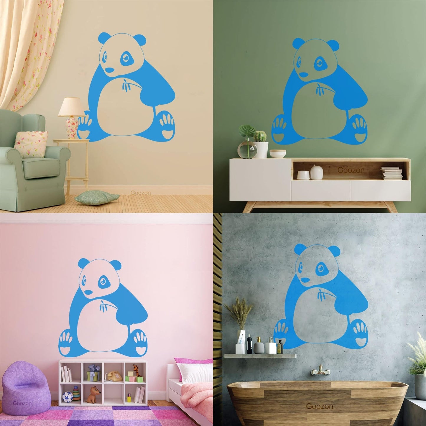 Engraving Stickers Cute Panda Animal S Wall Beautification