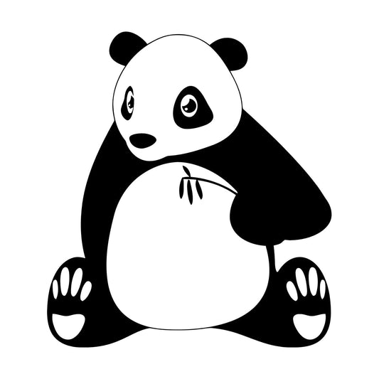 Engraving Stickers Cute Panda Animal S Wall Beautification