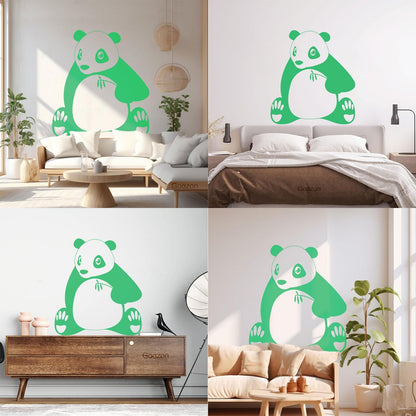 Engraving Stickers Cute Panda Animal S Wall Beautification