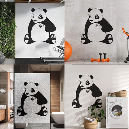 Engraving Stickers Cute Panda Animal S Wall Beautification