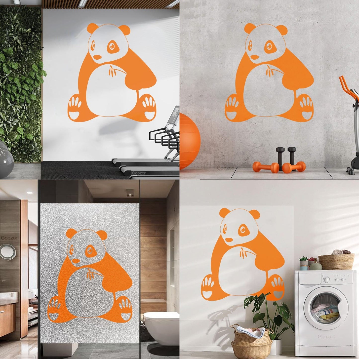 Engraving Stickers Cute Panda Animal S Wall Beautification