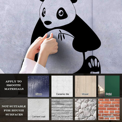 Engraving Stickers Cute Panda Animal S Wall Beautification