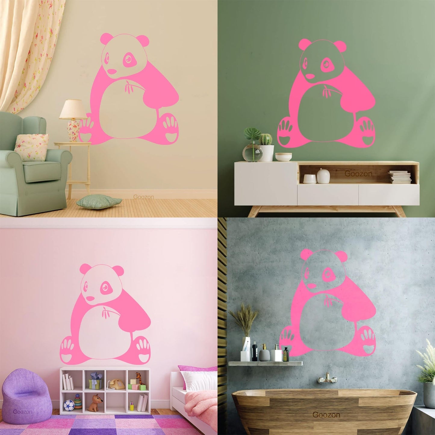Engraving Stickers Cute Panda Animal S Wall Beautification