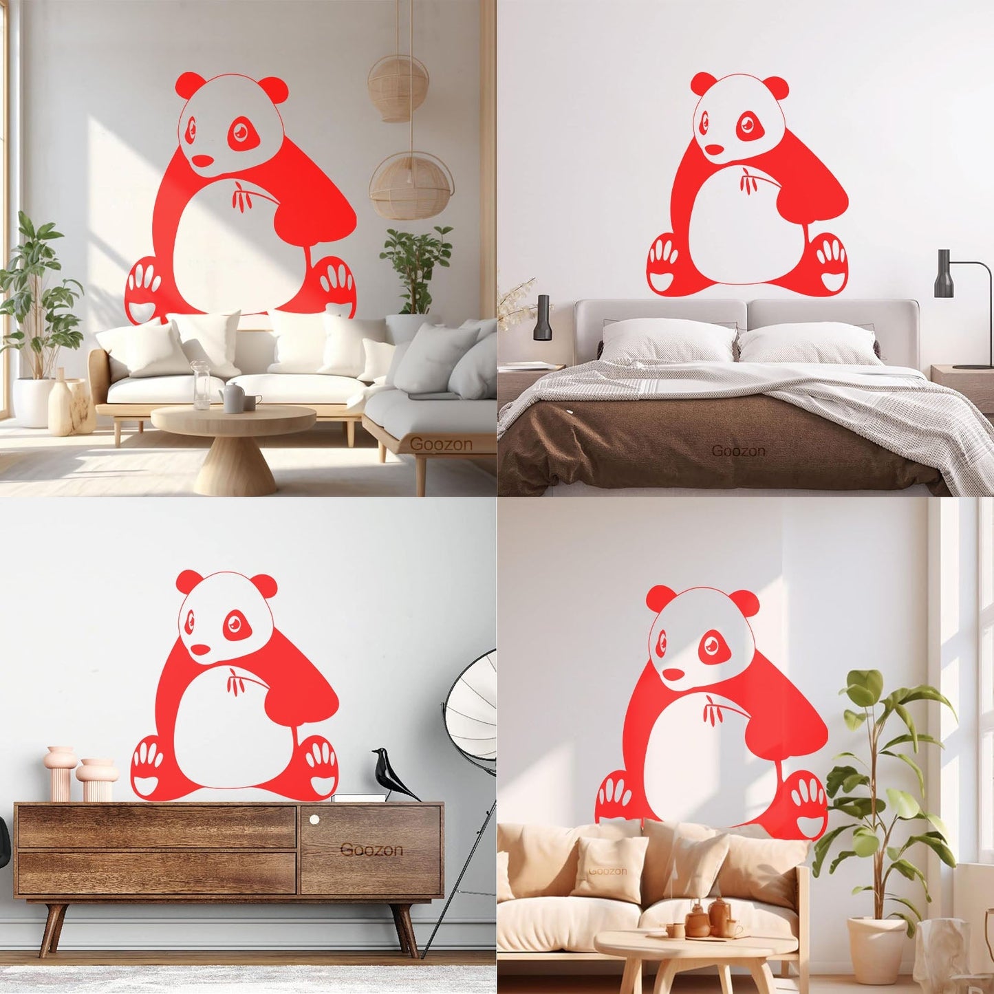 Engraving Stickers Cute Panda Animal S Wall Beautification