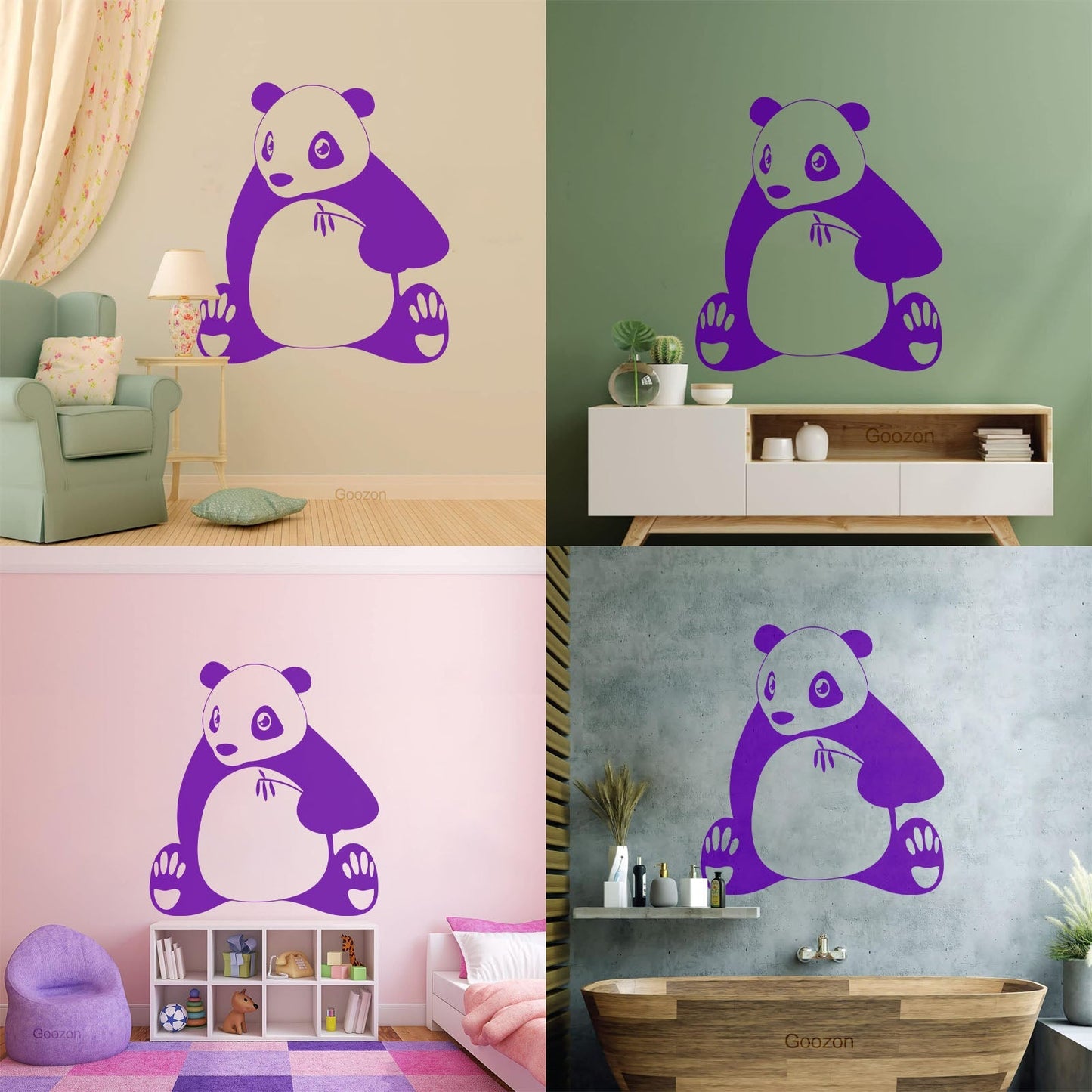 Engraving Stickers Cute Panda Animal S Wall Beautification