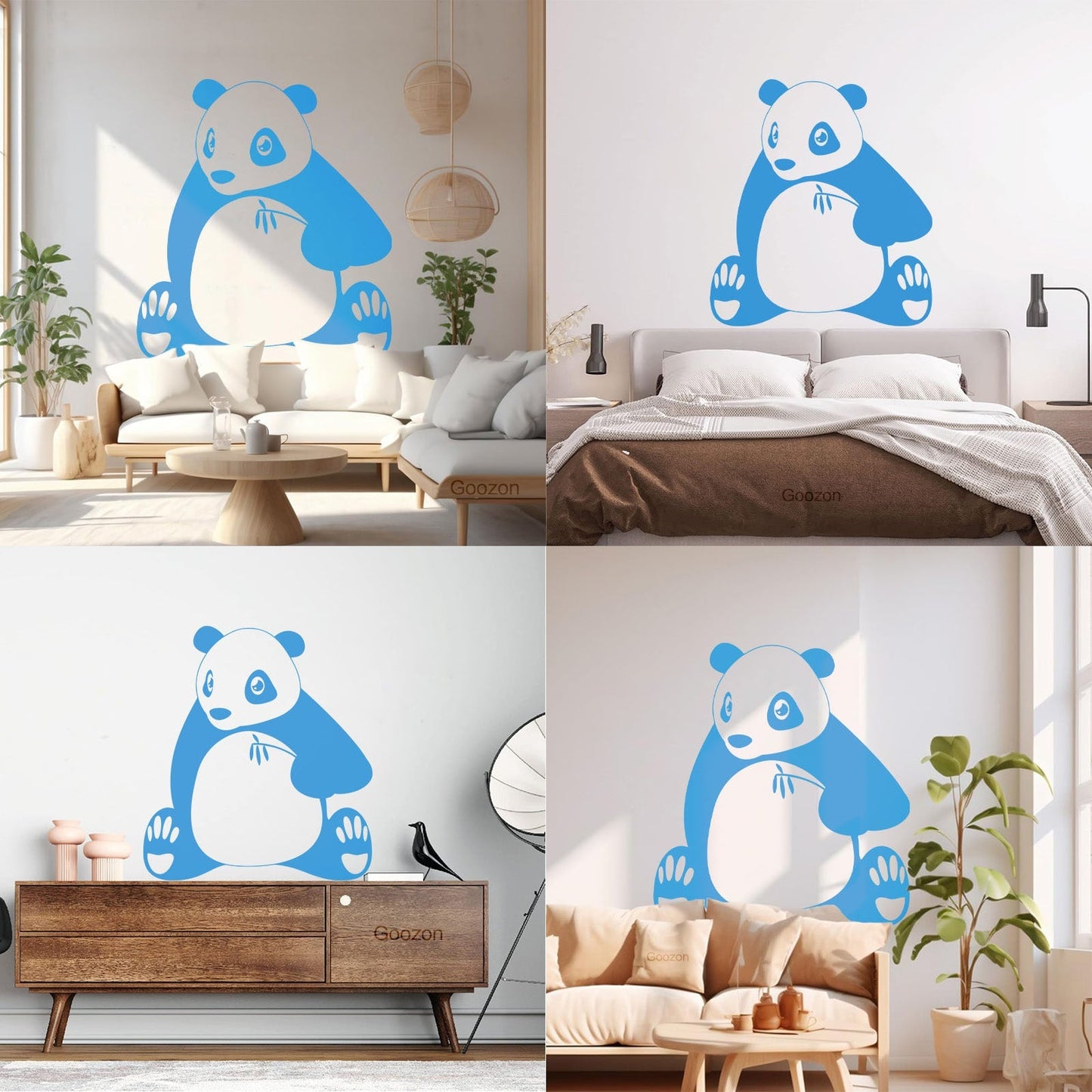 Engraving Stickers Cute Panda Animal S Wall Beautification