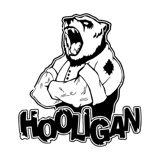 Vinyl Art Sticker Ferocious Bear Head Animal Hooligan Man Art Mural Painting