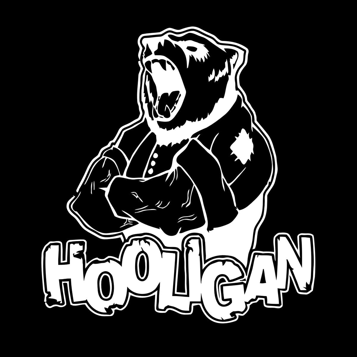 Vinyl Art Sticker Ferocious Bear Head Animal Hooligan Man Art Mural Painting