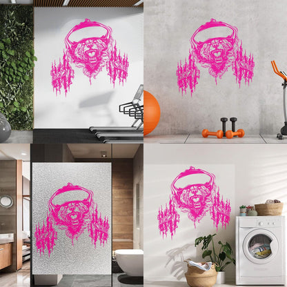 Fierce Grizzly Bear Animal Power Of Rage Claws Grin Engraving Stickers Multiple Size Options