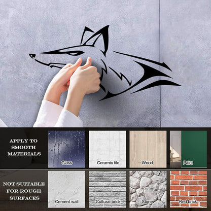 Fox Wolf Head Animal Wall Vinyl Sticker Decor Tattoo Culture