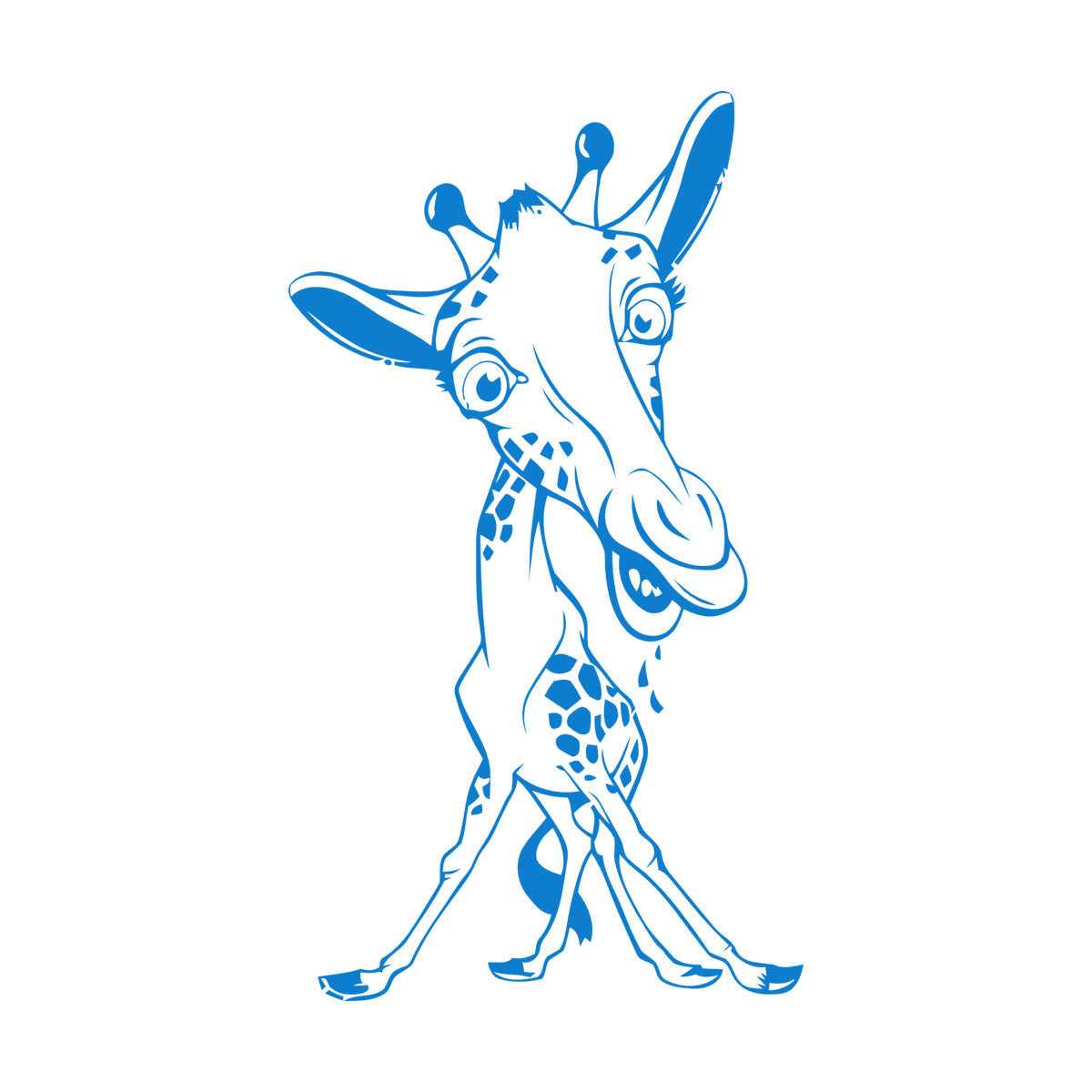 Engraving Stickers Funny Giraffe Animal Cute Children'S Equipped With Transfer Film Kit