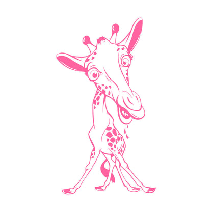 Engraving Stickers Funny Giraffe Animal Cute Children'S Equipped With Transfer Film Kit