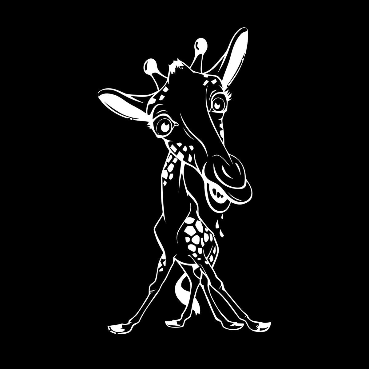 Engraving Stickers Funny Giraffe Animal Cute Children'S Equipped With Transfer Film Kit