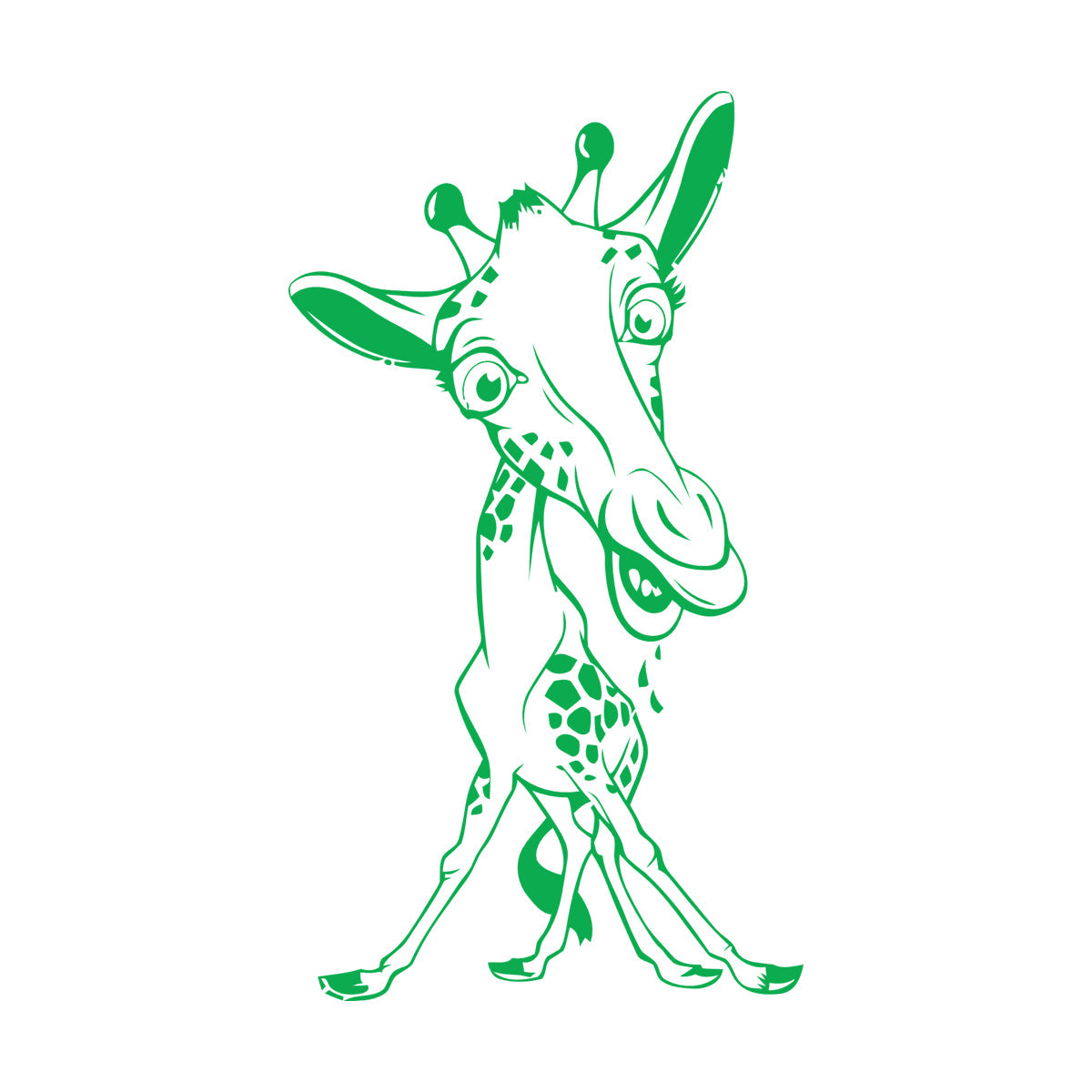 Engraving Stickers Funny Giraffe Animal Cute Children'S Equipped With Transfer Film Kit