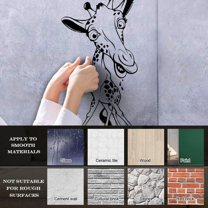 Engraving Stickers Funny Giraffe Animal Cute Children'S Equipped With Transfer Film Kit