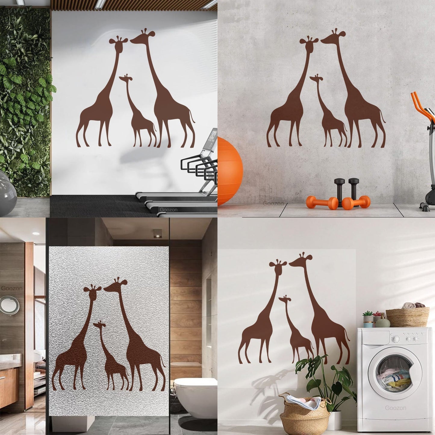 Wall Decals Pvc Giraffe Family Animals Africa Kids Art Mural Painting
