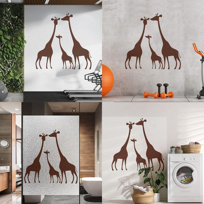 Wall Decals Pvc Giraffe Family Animals Africa Kids Art Mural Painting
