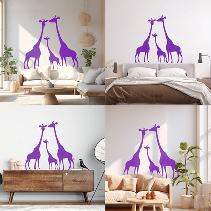 Wall Decals Pvc Giraffe Family Animals Africa Kids Art Mural Painting