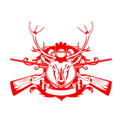 Vinyl Art Sticker Hunter Hunting Animals Deer Forest Hobbies Removable Without Leaving Glue