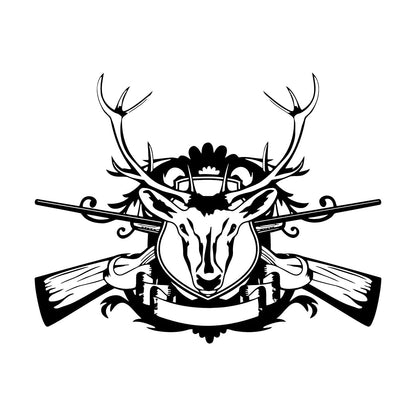 Vinyl Art Sticker Hunter Hunting Animals Deer Forest Hobbies Removable Without Leaving Glue