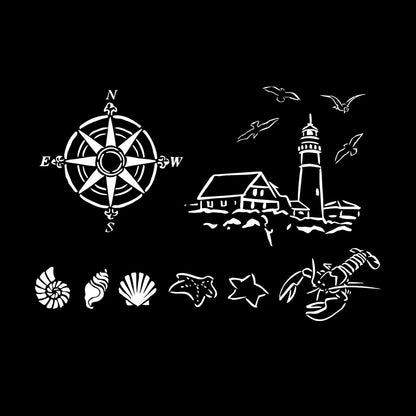 Wall Stickers Paster Paper Lighthouse Marine Animals Can Modify And Add Information