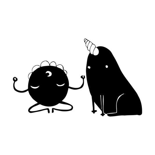 Wall Stickers Monsters Funny Unicorn Fantastic Animals Can Modify And Add Information