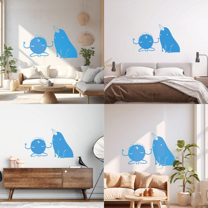 Wall Stickers Monsters Funny Unicorn Fantastic Animals Can Modify And Add Information