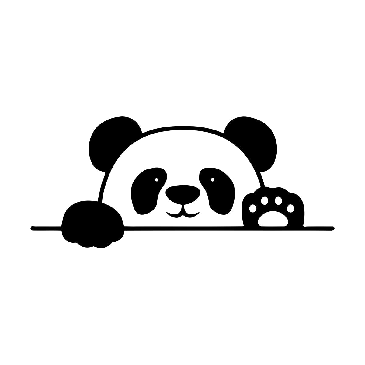 Lettering Decals Panda Bear Animal Cheerful Kids Window Decals