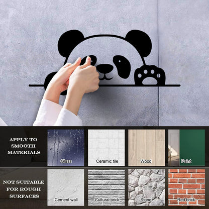 Lettering Decals Panda Bear Animal Cheerful Kids Window Decals