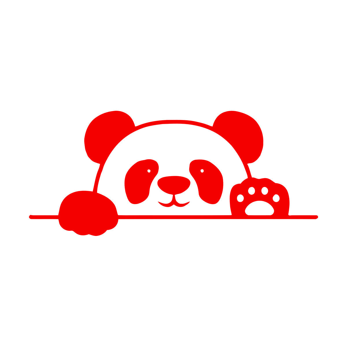 Lettering Decals Panda Bear Animal Cheerful Kids Window Decals