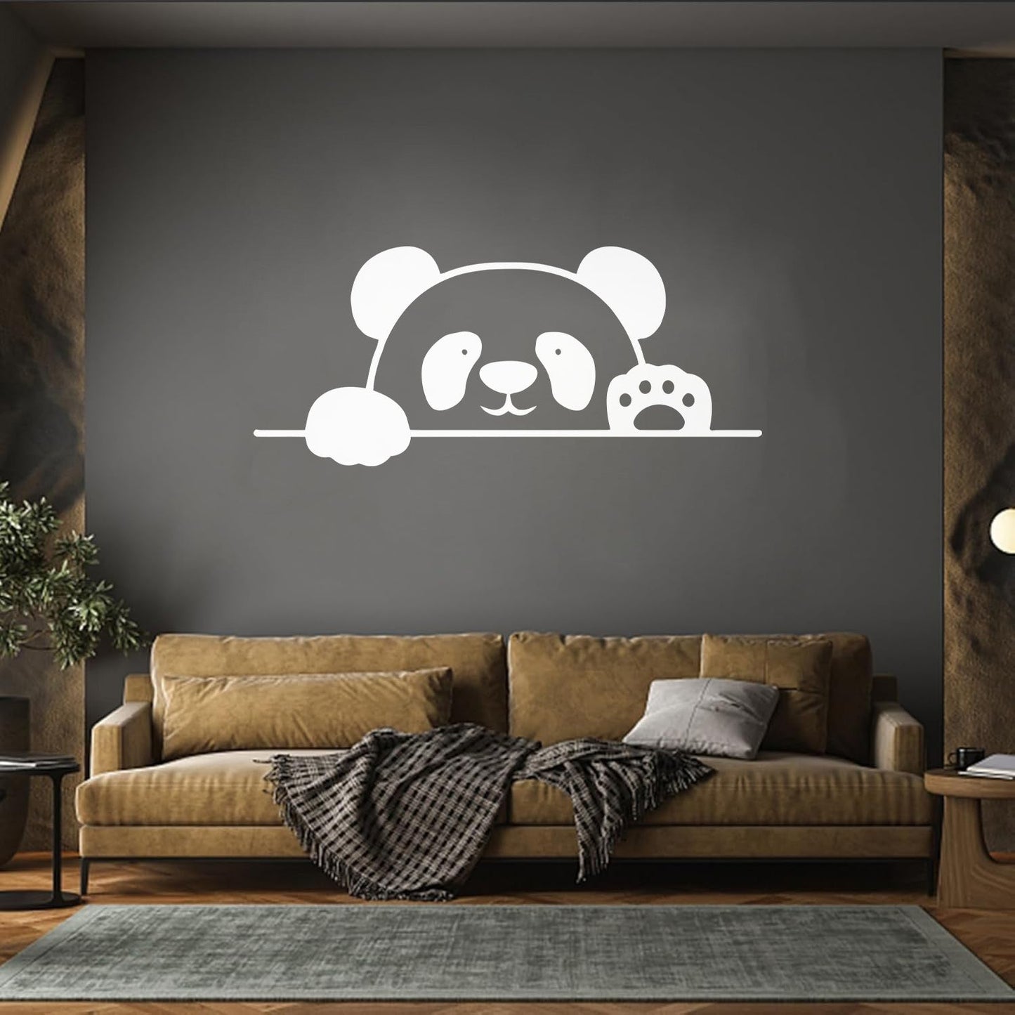 Lettering Decals Panda Bear Animal Cheerful Kids Window Decals