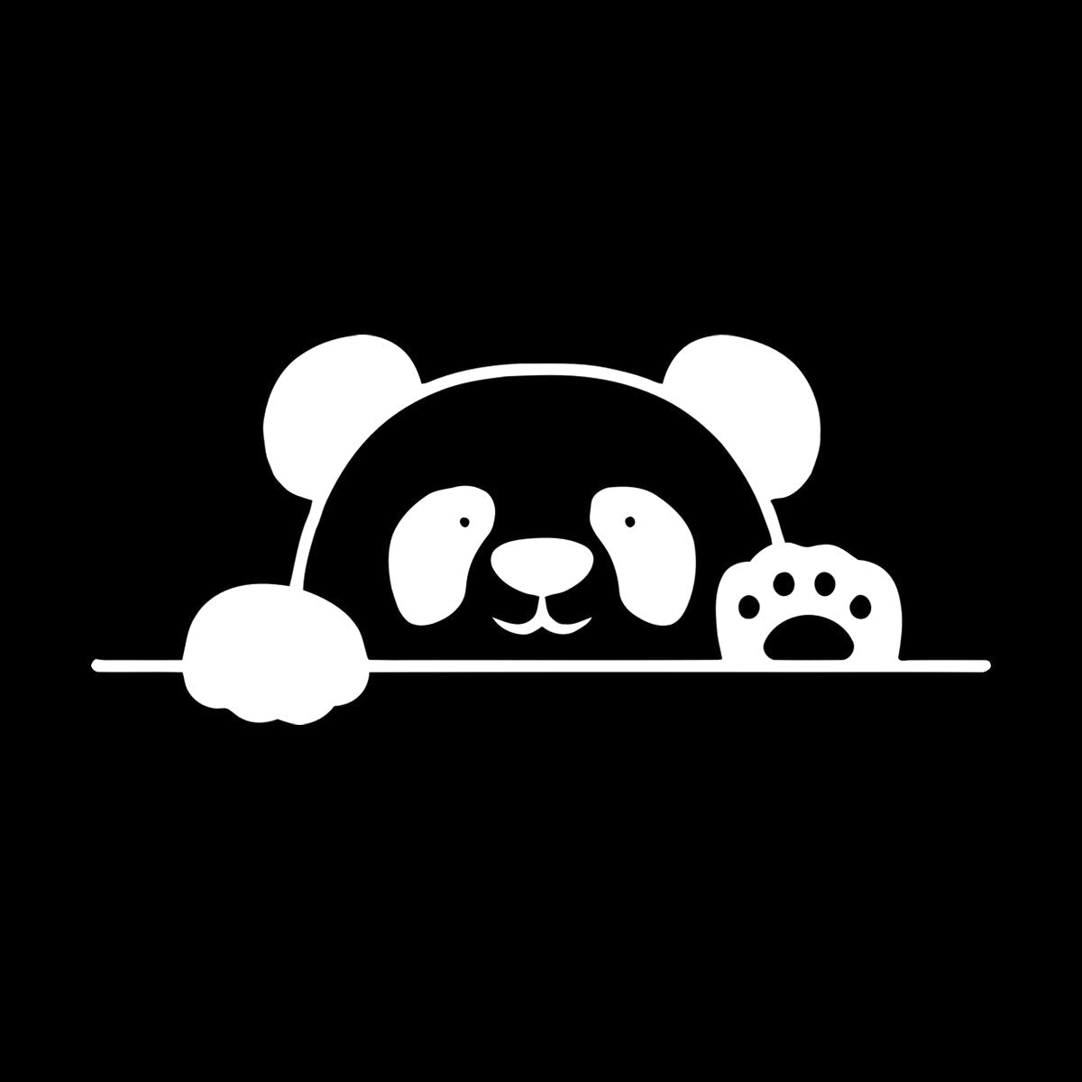 Lettering Decals Panda Bear Animal Cheerful Kids Window Decals