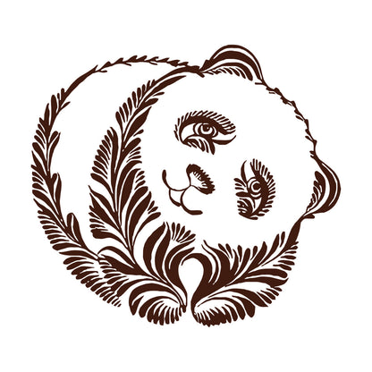 Wall Decals Pvc Panda Beer Animal Ornament Tribal Glass Stickers