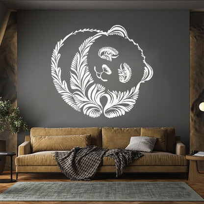 Wall Decals Pvc Panda Beer Animal Ornament Tribal Glass Stickers