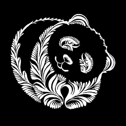 Wall Decals Pvc Panda Beer Animal Ornament Tribal Glass Stickers