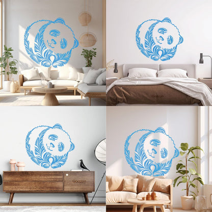 Wall Decals Pvc Panda Beer Animal Ornament Tribal Glass Stickers