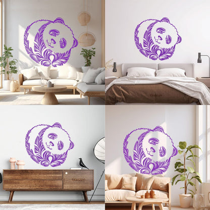 Wall Decals Pvc Panda Beer Animal Ornament Tribal Glass Stickers