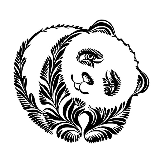 Wall Decals Pvc Panda Beer Animal Ornament Tribal Glass Stickers