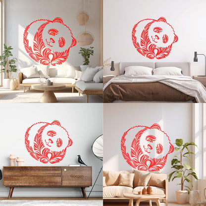 Wall Decals Pvc Panda Beer Animal Ornament Tribal Glass Stickers
