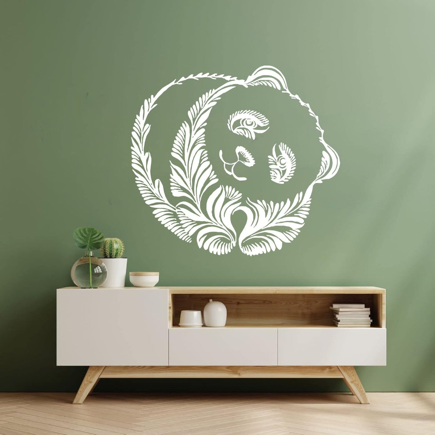 Wall Decals Pvc Panda Beer Animal Ornament Tribal Glass Stickers