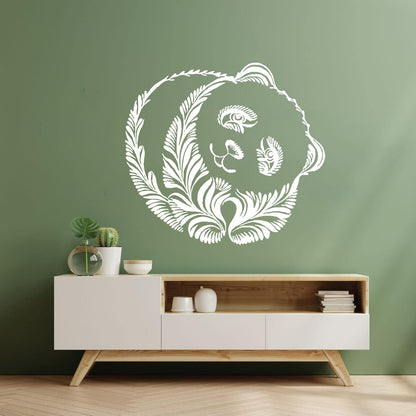 Wall Decals Pvc Panda Beer Animal Ornament Tribal Glass Stickers