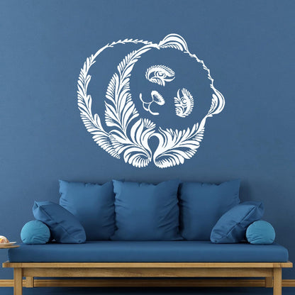 Wall Decals Pvc Panda Beer Animal Ornament Tribal Glass Stickers