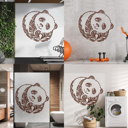 Wall Decals Pvc Panda Beer Animal Ornament Tribal Glass Stickers