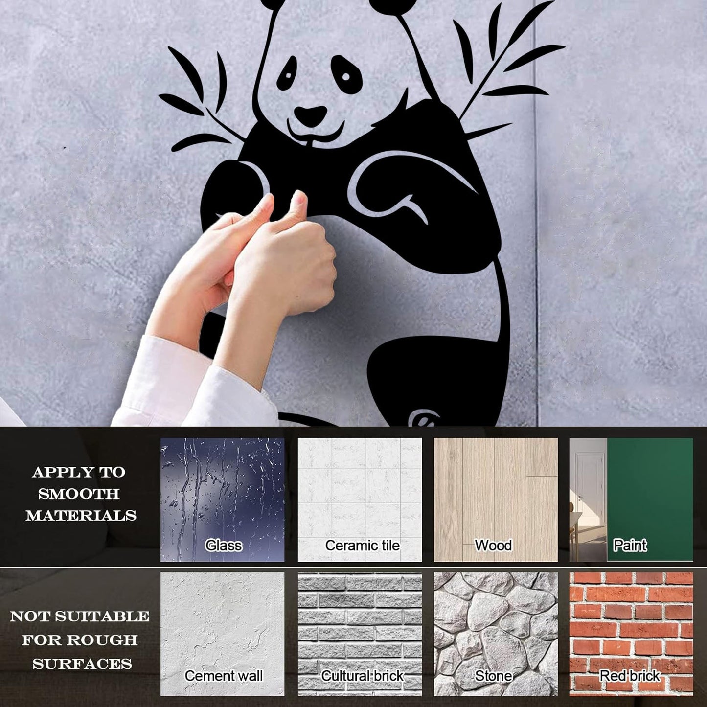 Lettering Stickers Panda Cute Animal Kids Children Store Decoration