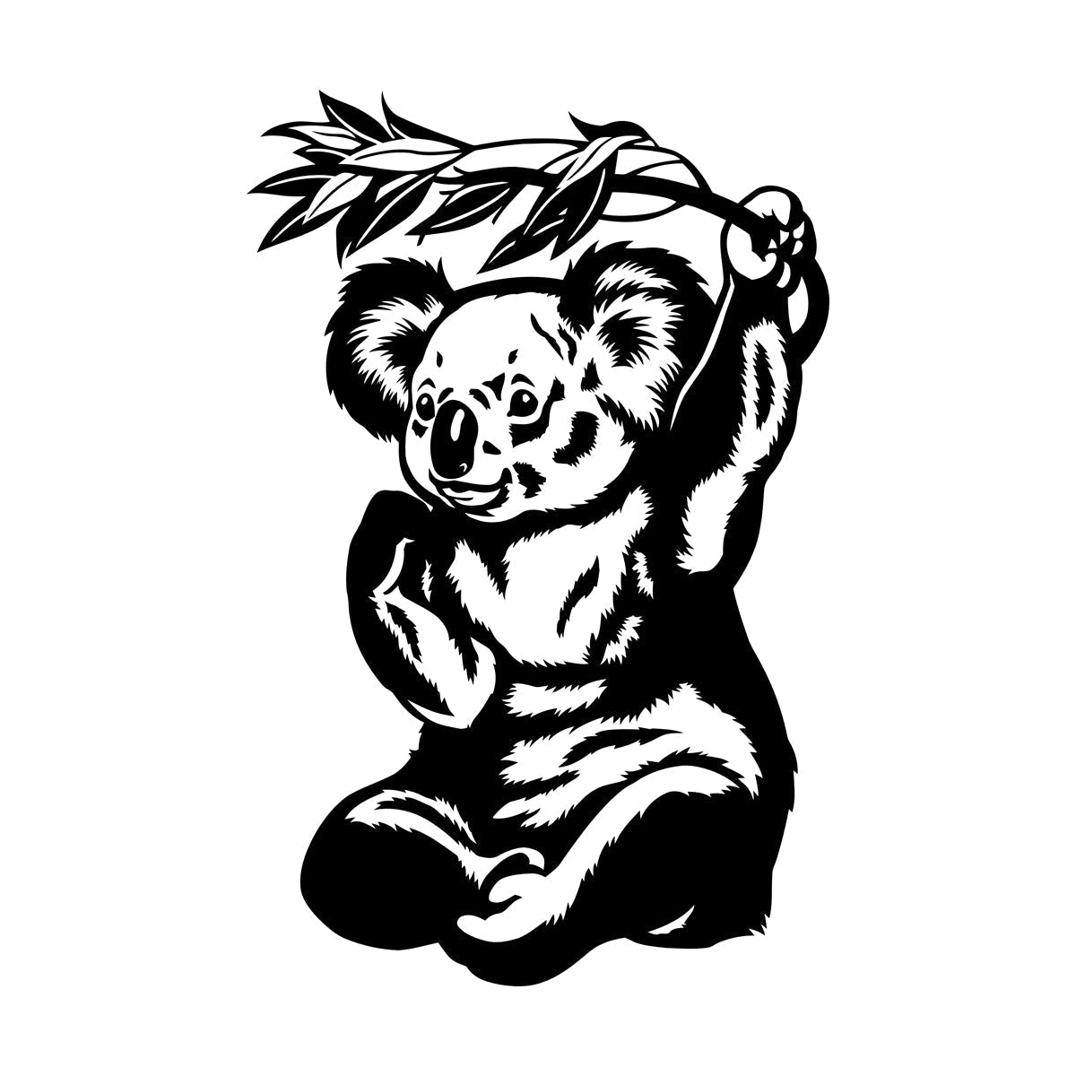 Panda Eucalyptus Bamboo Animal Bear Reed Wall Decals Paster Paper Tattoo Culture