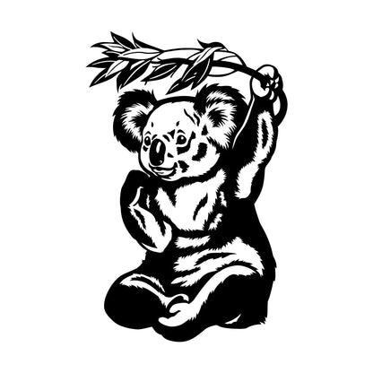 Panda Eucalyptus Bamboo Animal Bear Reed Wall Decals Paster Paper Tattoo Culture