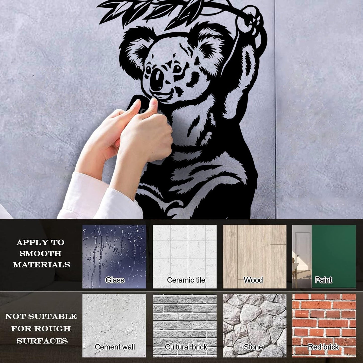 Panda Eucalyptus Bamboo Animal Bear Reed Wall Decals Paster Paper Tattoo Culture