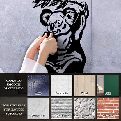 Panda Eucalyptus Bamboo Animal Bear Reed Wall Decals Paster Paper Tattoo Culture