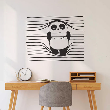 Vinyl Wall Stickers Panda Funny Animal Bear Removable Without Leaving Glue